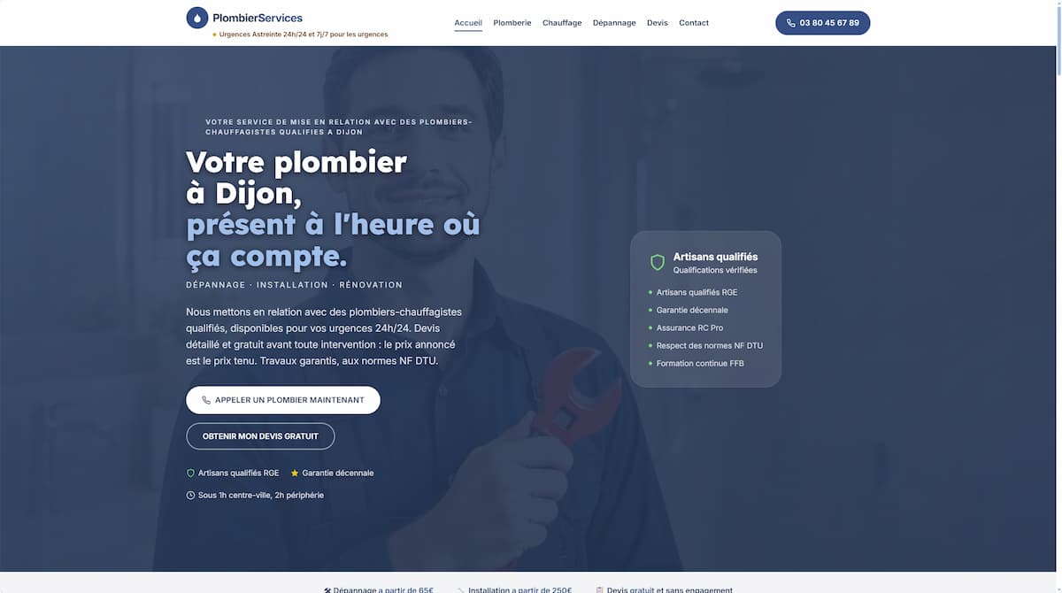 Plombier Services : plomberie & chauffage Dijon