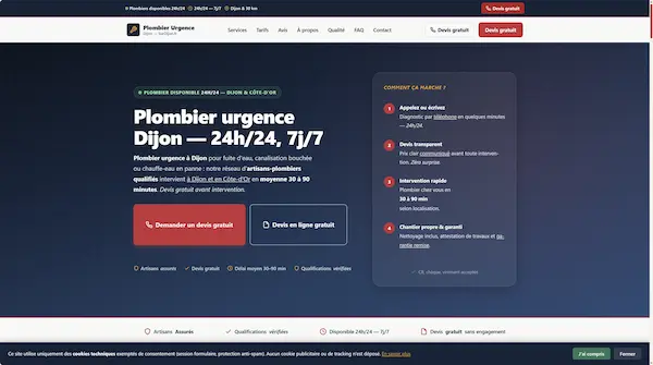 Plombier urgence : démo métier